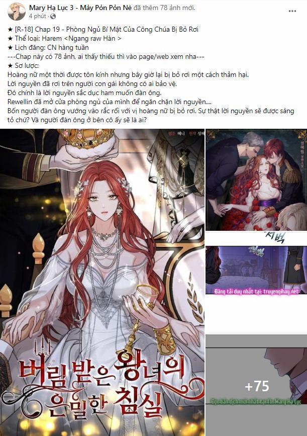 [18+] Phòng Ngủ Bí Mật Của Công Chúa Bị Bỏ Rơi 19.1 trang 0