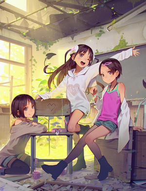 Đọc truyện tranh 淫魔少女３人におちんちん遊ばれる本