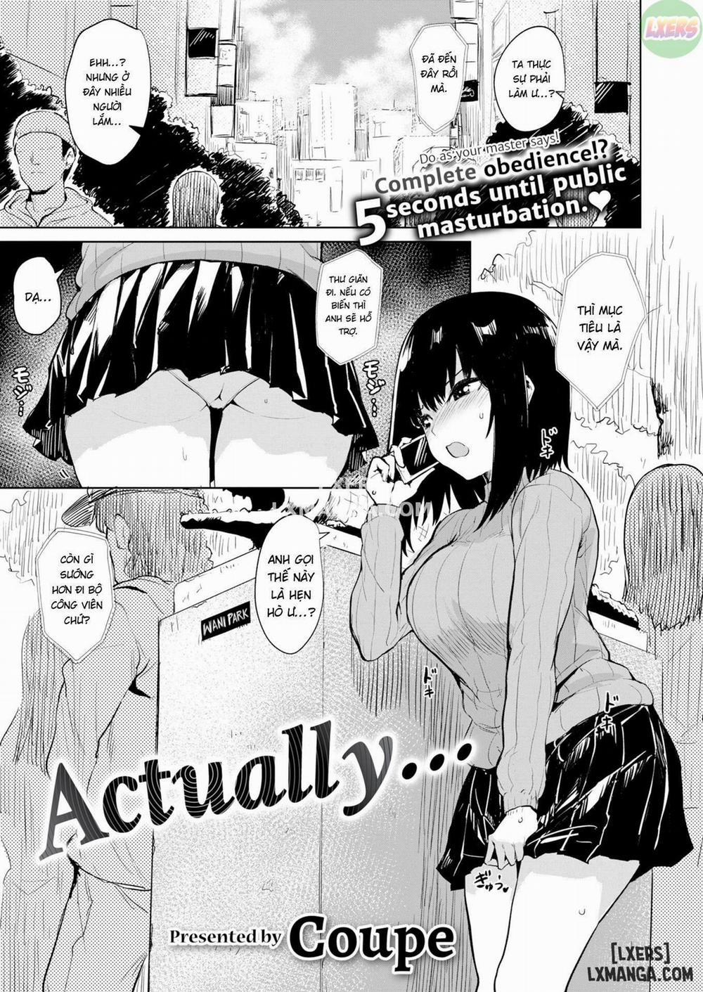 Actually Oneshot trang 0