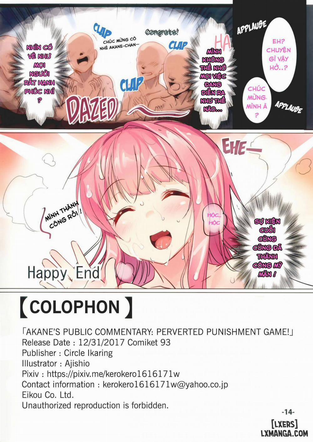 Akane-chan no Koukai Jikkyou de H na Batsu Game o Shite Mita Oneshot trang 12