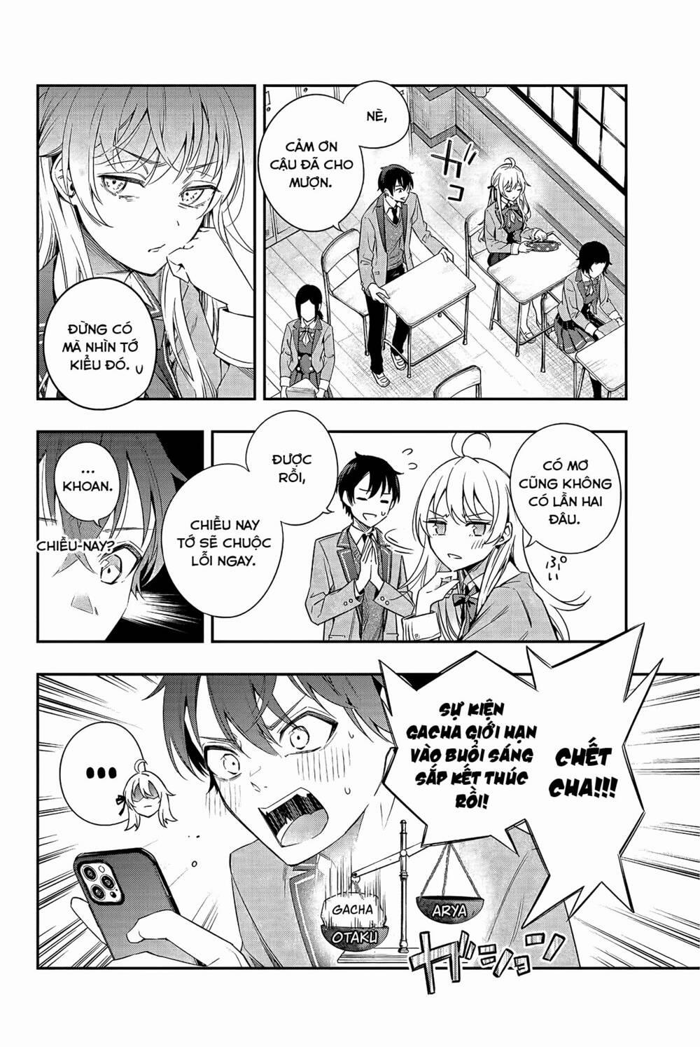 Arya Bàn Bên Thỉnh Thoảng Lại Trêu Ghẹo Tôi Bằng Tiếng Nga 0 Chẳng phải bỏ lỡ một lượt quay gacha miễn phí sẽ rất khó chịu sao? trang 7