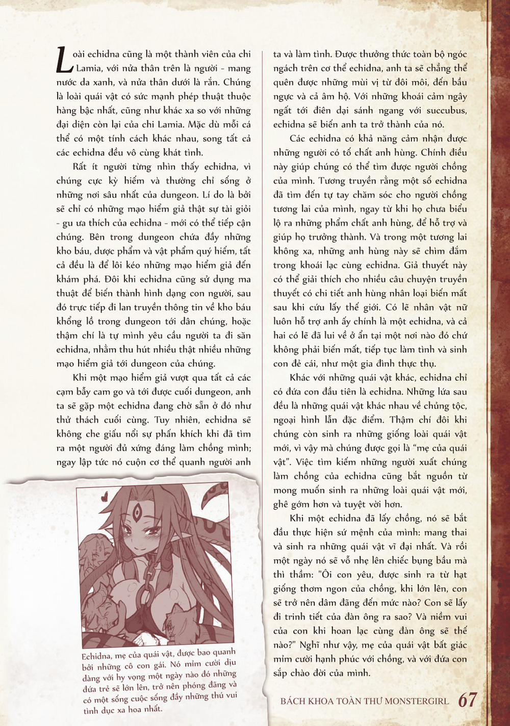 Bách khoa toàn thư Monster Girl 0 Echidna trang 1