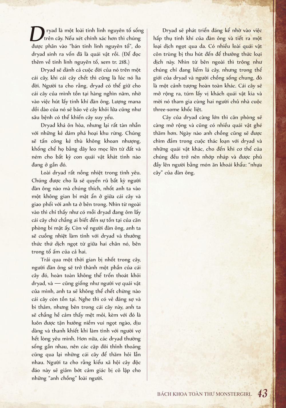 Bách khoa toàn thư Monster Girl 015: Dryad trang 1