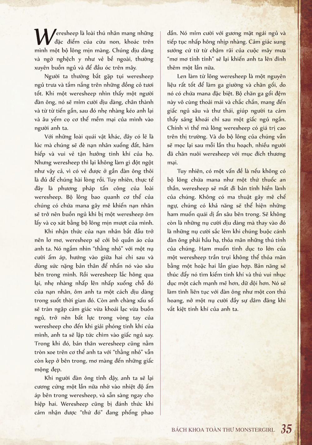 Bách khoa toàn thư Monster Girl 8 - 9 - 10 - 011: Werewolf, Werecat, Wererabbit và Weresheep trang 7
