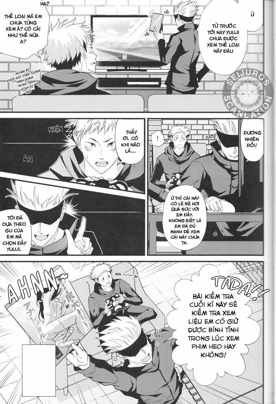 Bài Kiểm Tra Cuối Kỳ Của Thầy Gojo 0 Oneshot trang 3