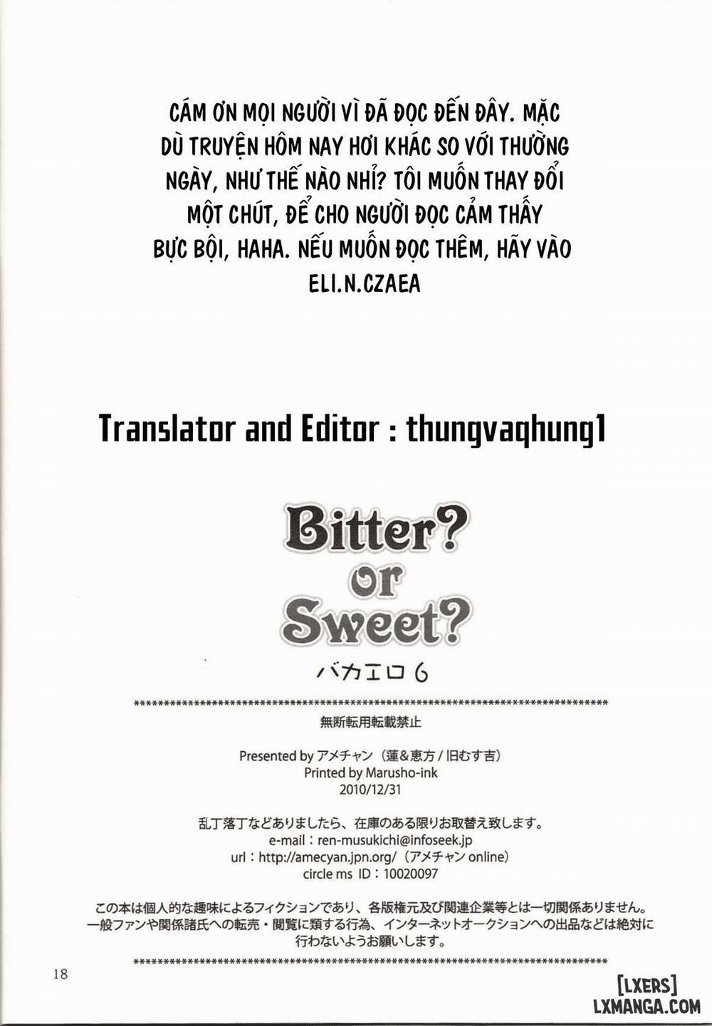 Bitter or Sweet Bakaero 6 Oneshot trang 16