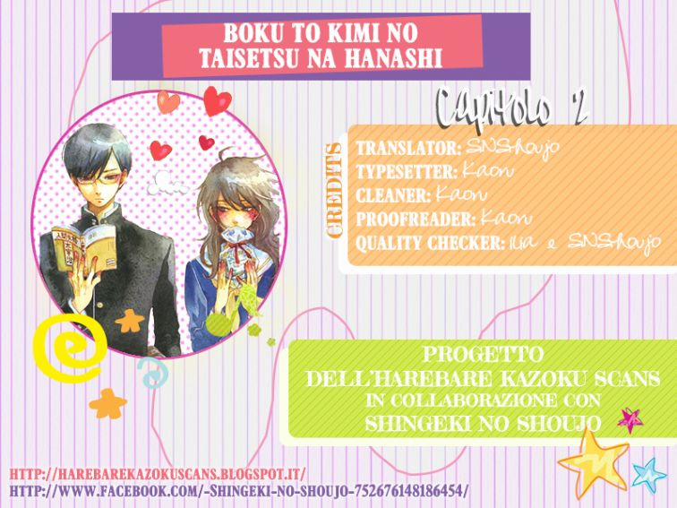 Boku To Kimi No Taisetsu Na Hanashi 4 trang 2