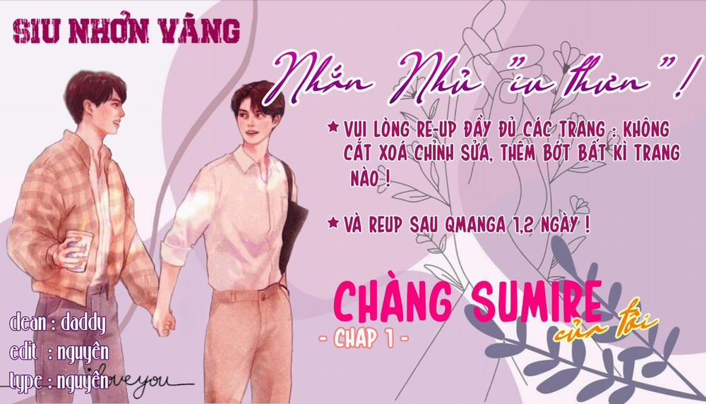 Chàng Sumire Của Tôi 1 trang 0