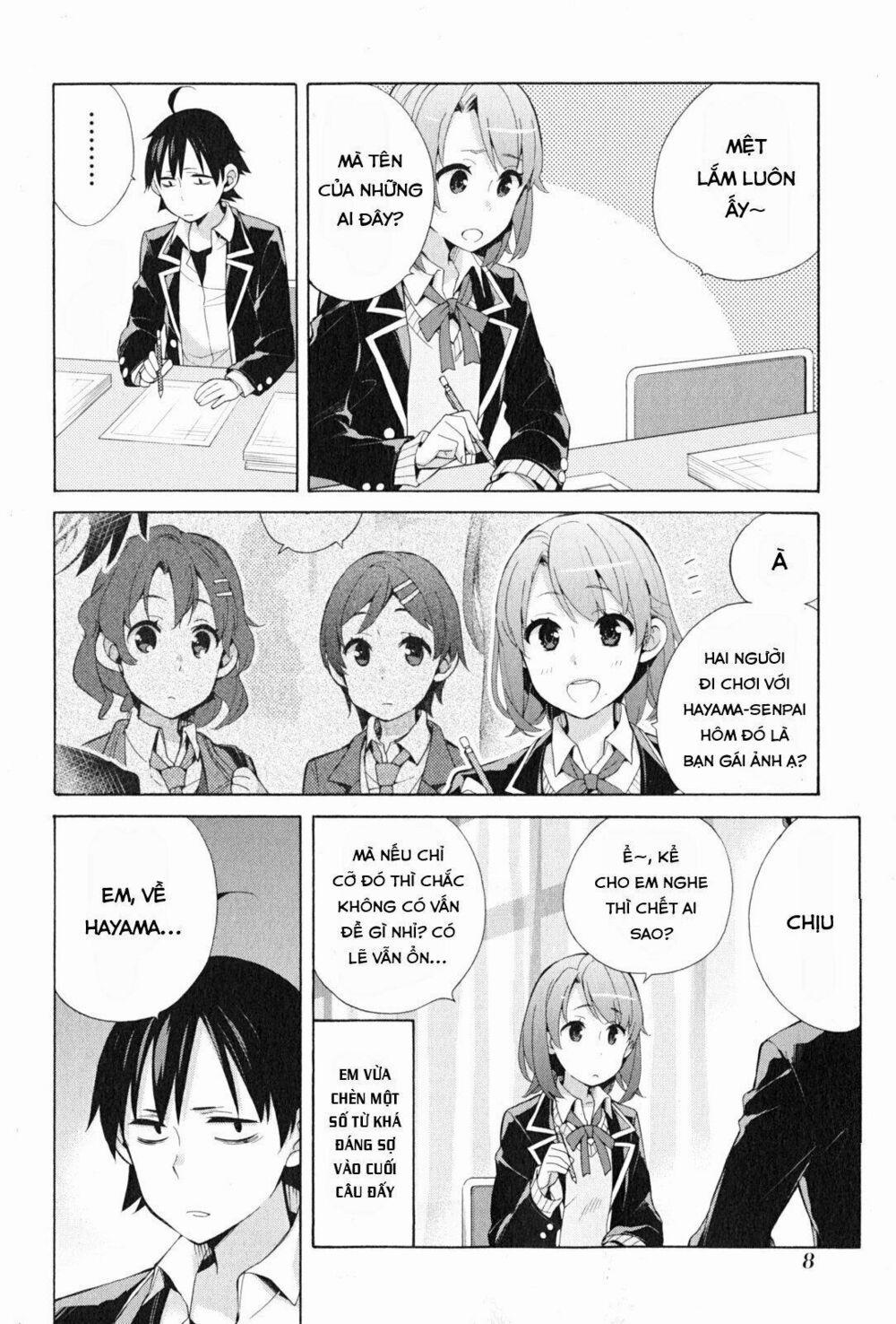 Chuyện Tình Thanh Xuân Bi Hài Của Tôi Quả Nhiên Là Sai Lầm 34 trang 8