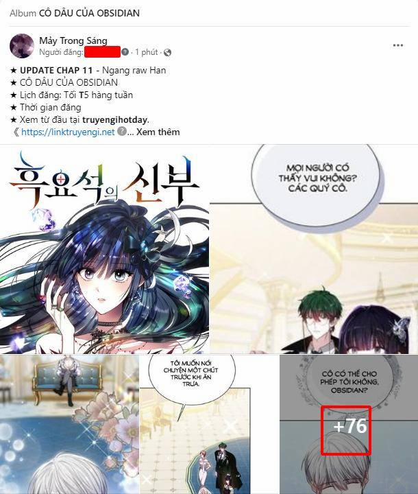 Cô Dâu Của Obsidian 11.1 trang 0