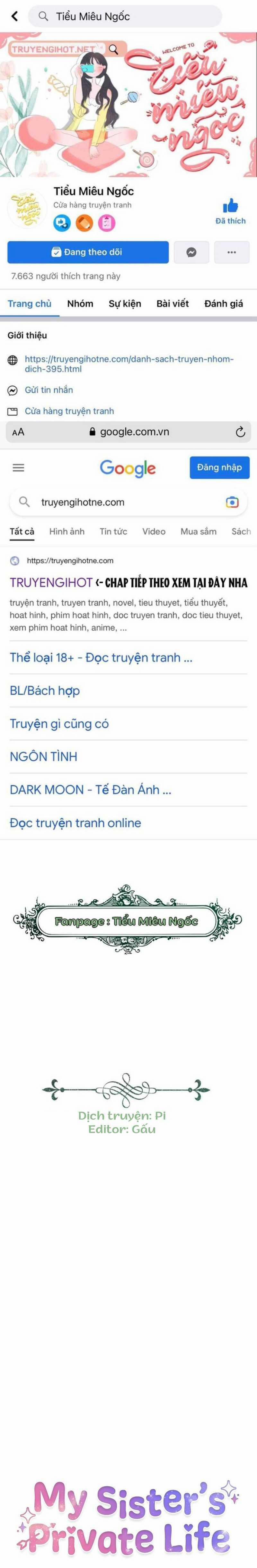 Cuộc Sống Riêng Của Chị Tôi 7 trang 0