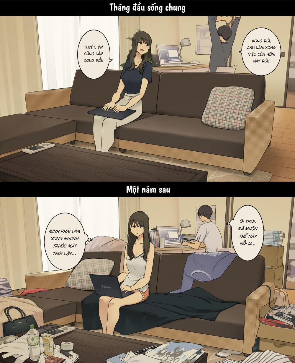 Cuộc sống thường nhật của một cặp đôi: Tháng đầu sống chung và một năm sau Oneshot trang 11