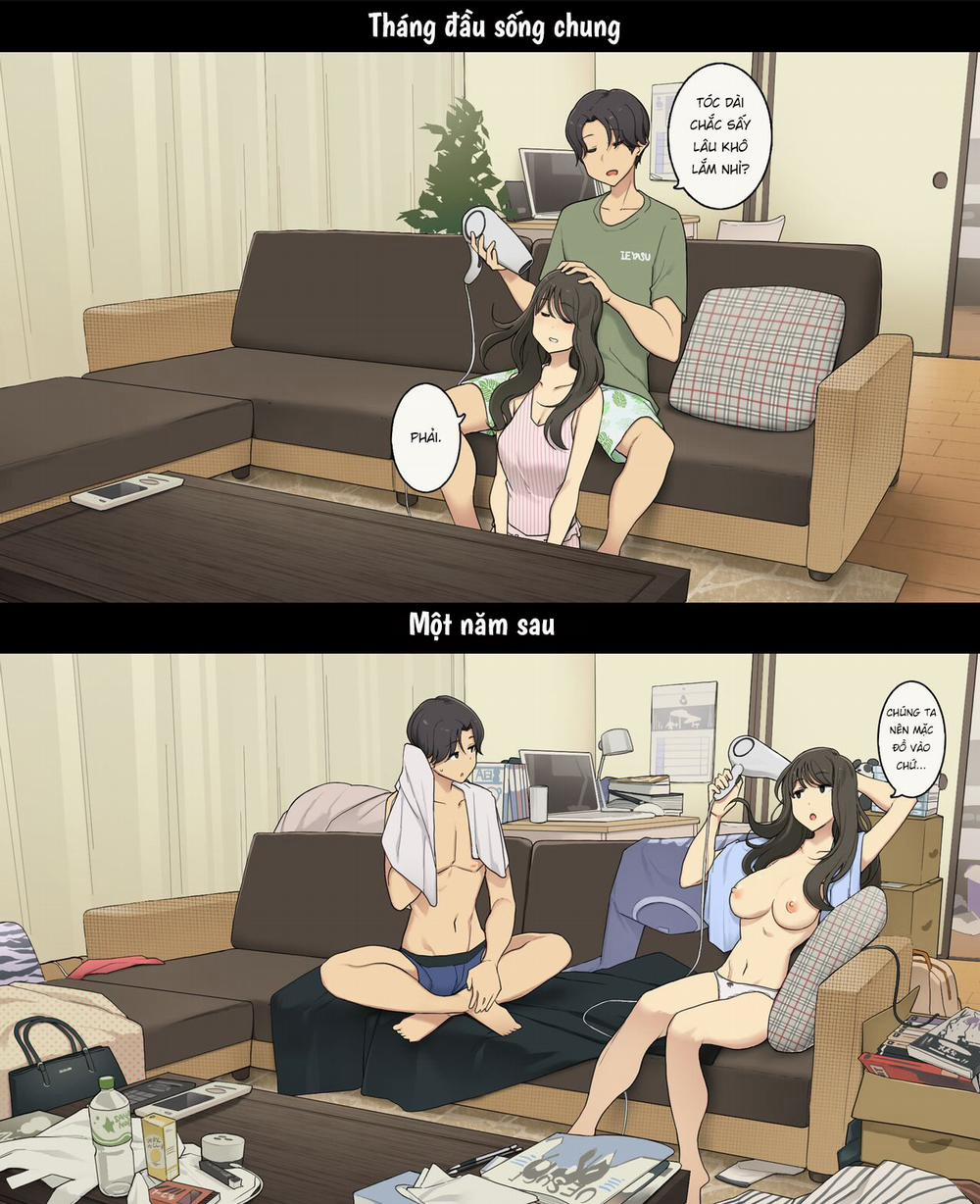 Cuộc sống thường nhật của một cặp đôi: Tháng đầu sống chung và một năm sau Oneshot trang 13