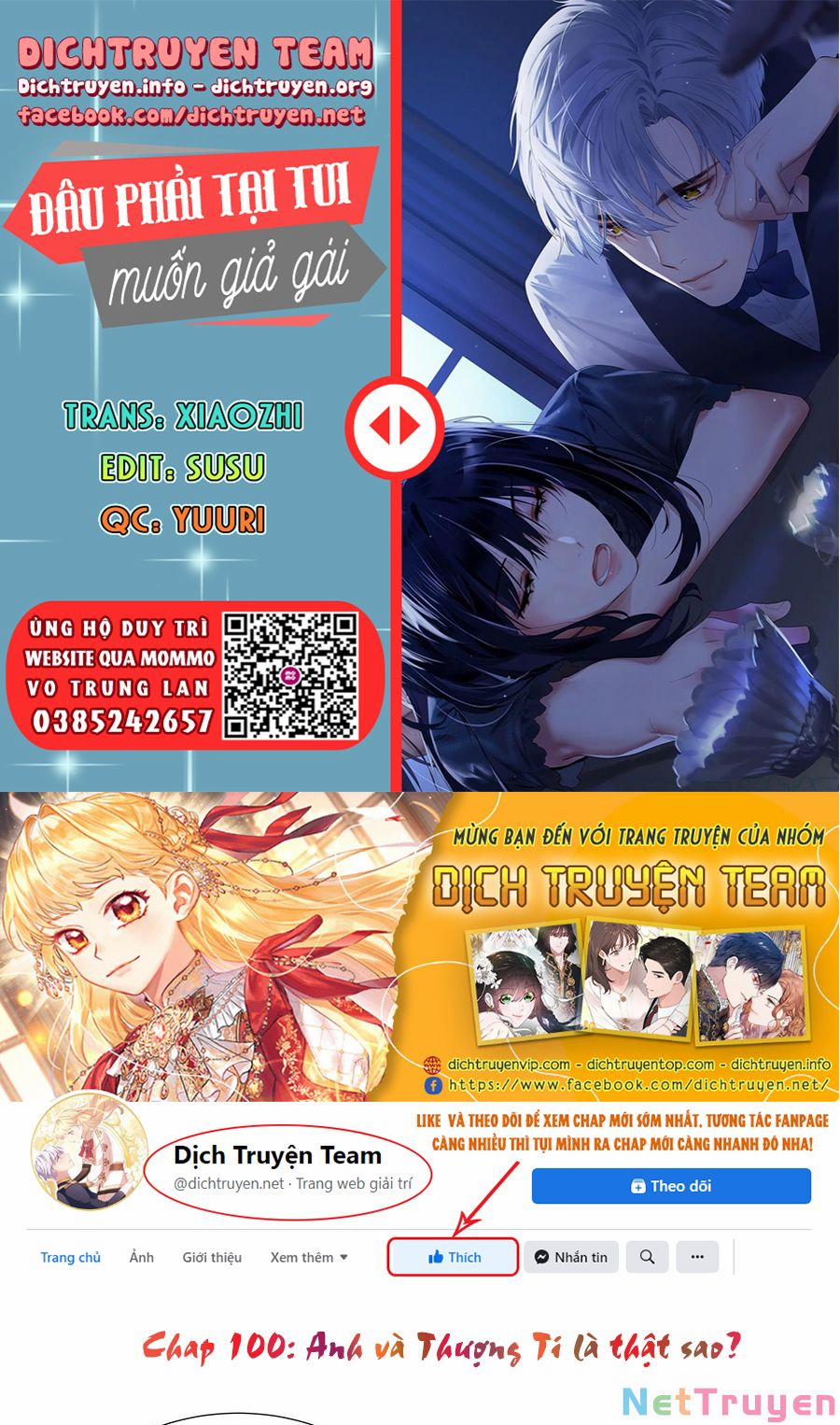 Đâu Phải Tại Tui Muốn Giả Gái 100 trang 0