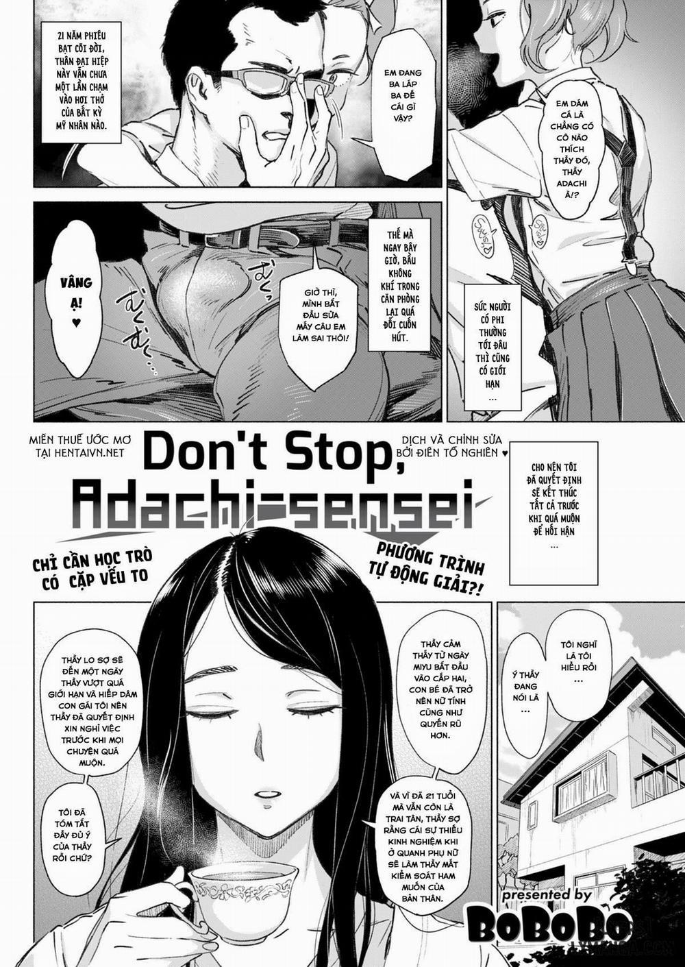Don't Stop, Adachi-Sensei Oneshot trang 1