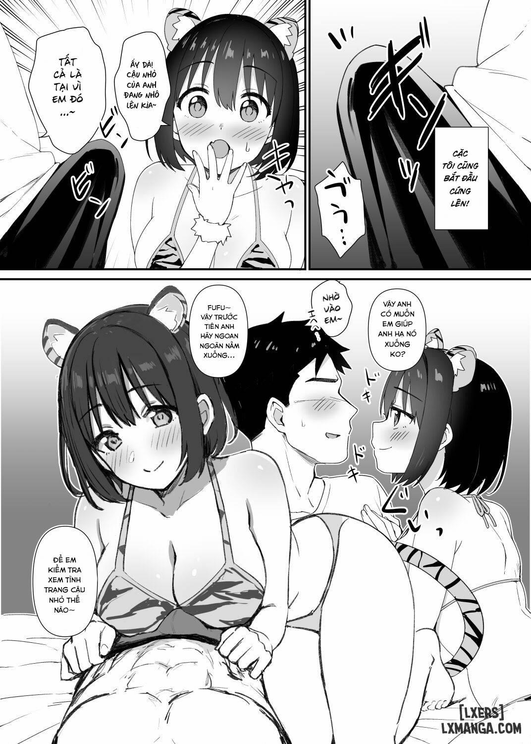 Dù muộn nhưng tôi vẫn để kako mặc bikini họa tiết hổ Oneshot trang 8