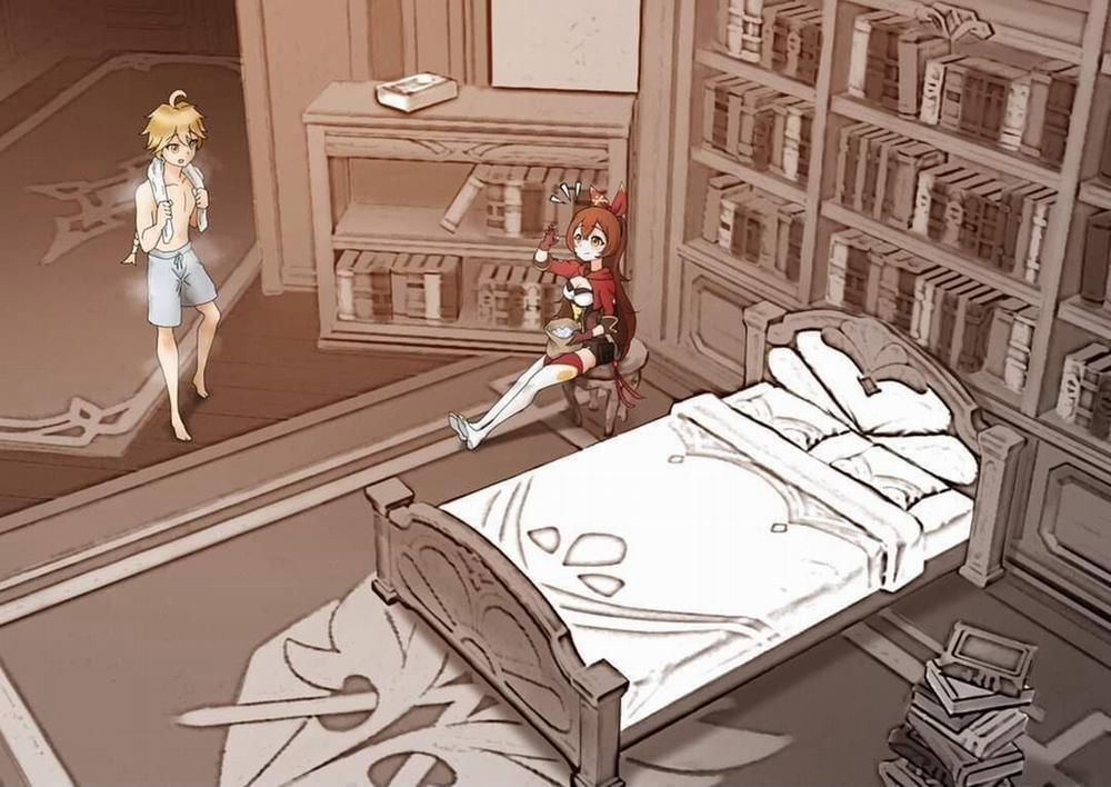 Genshin Impact Aether X Amber Doujin 1 trang 3