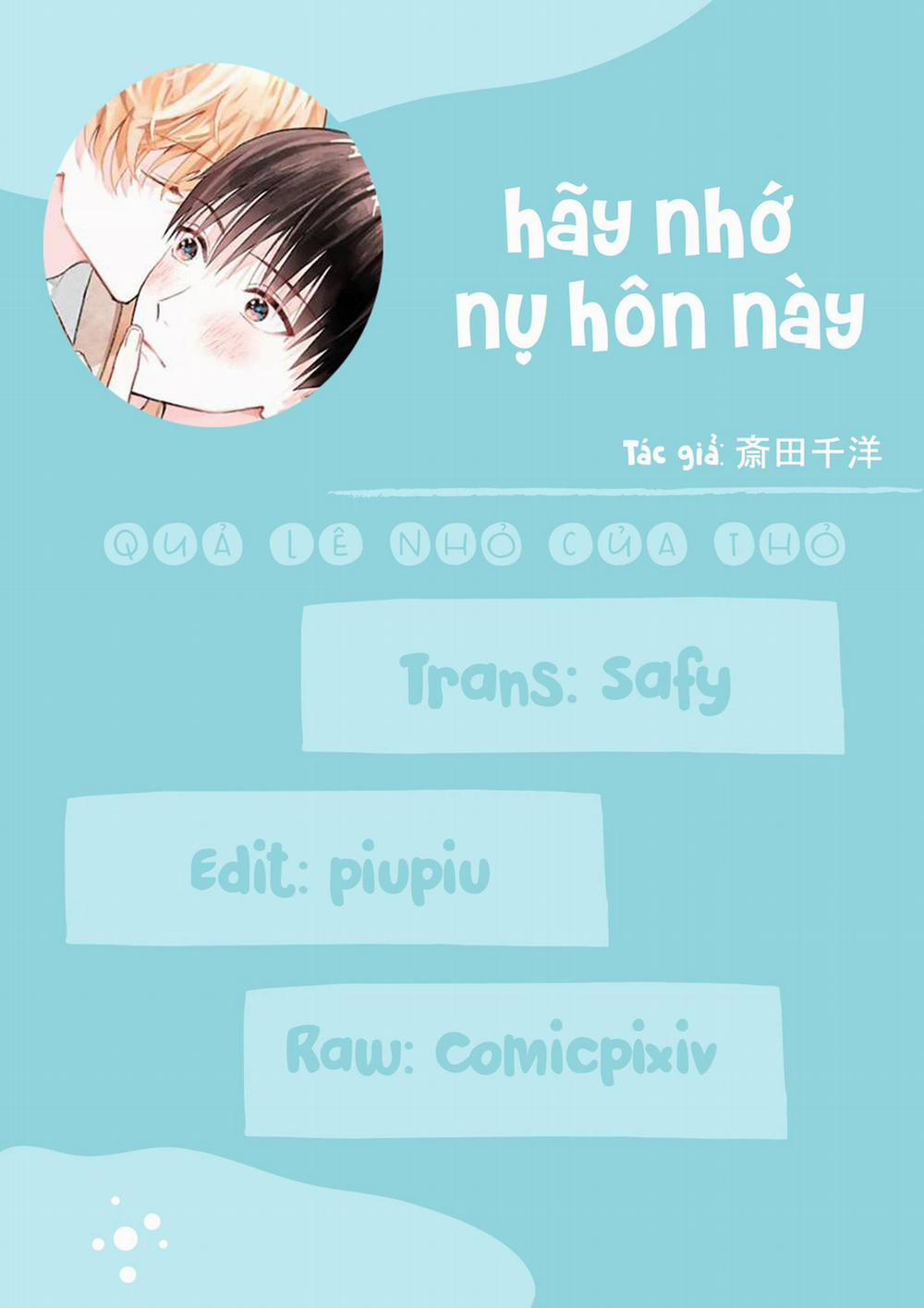 Hãy Nhớ Nụ Hôn Này! 2 trang 0