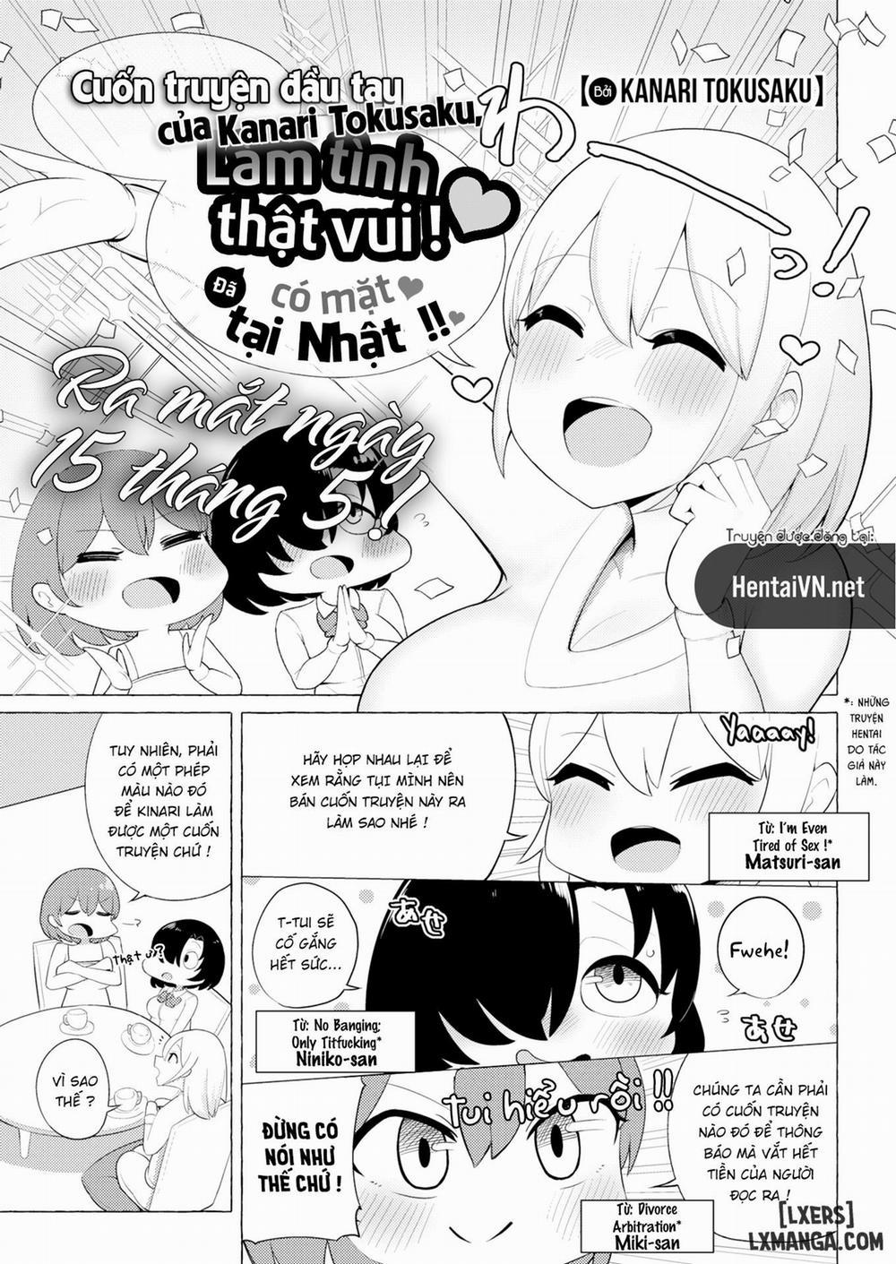 Kanari Tokusaku's first book, Sex is Fun! ❤ is now available in Japan!! Oneshot trang 0