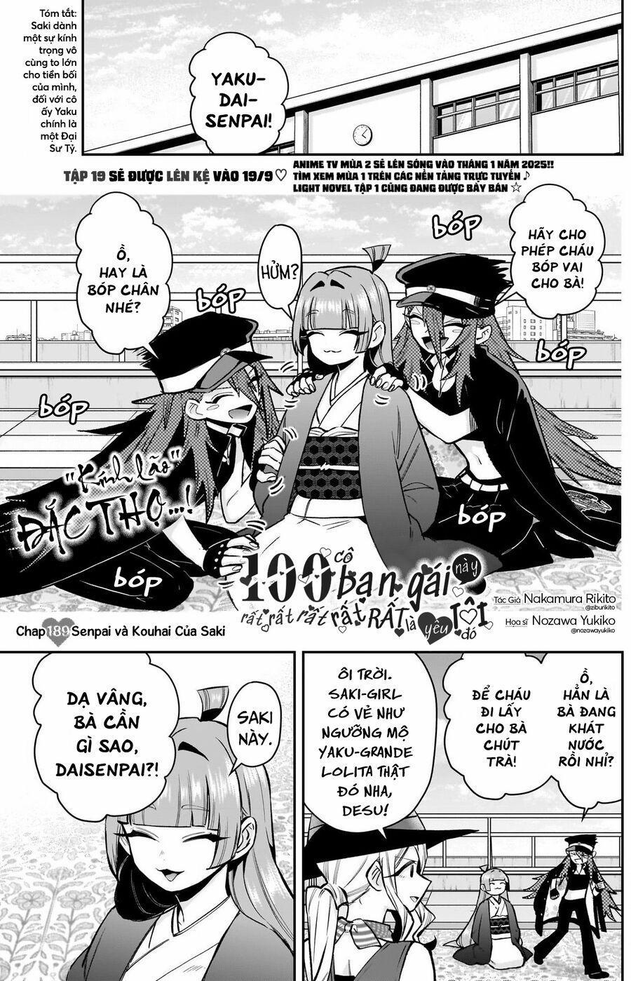 Kimi No Koto Ga Dai Dai Dai Dai Daisuki Na 100-Ri No Kanojo 189 trang 1