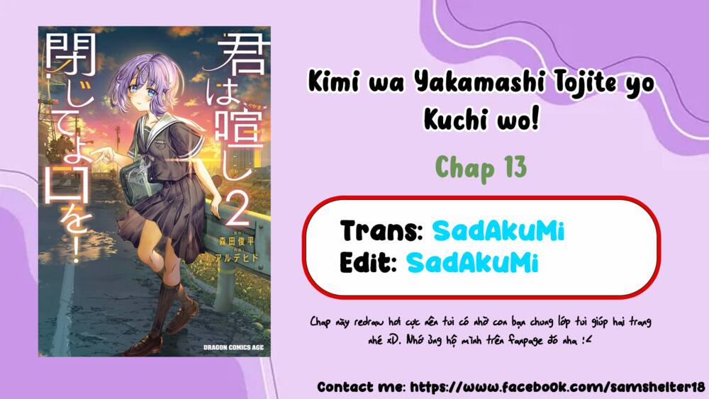 Kimi Wa Yakamashi Tojite Yo Kuchi Wo! 13 trang 0