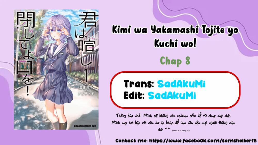 Kimi Wa Yakamashi Tojite Yo Kuchi Wo! 8 trang 0