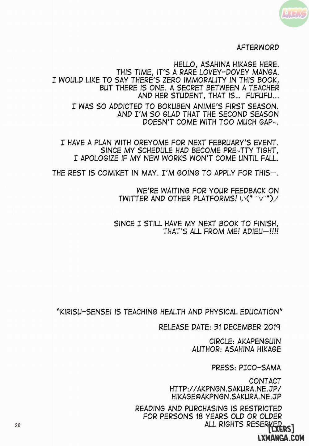 Kirisu Sensei ga Oshieru Hokentaiiku Oneshot trang 24