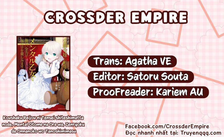 Koushaku Reijou Ni Tensei Shiteshimatta Node, Mental Otome Na Ore Wa, Zenryoku De Onnanoko Wo Tanoshimimasu 1 trang 0