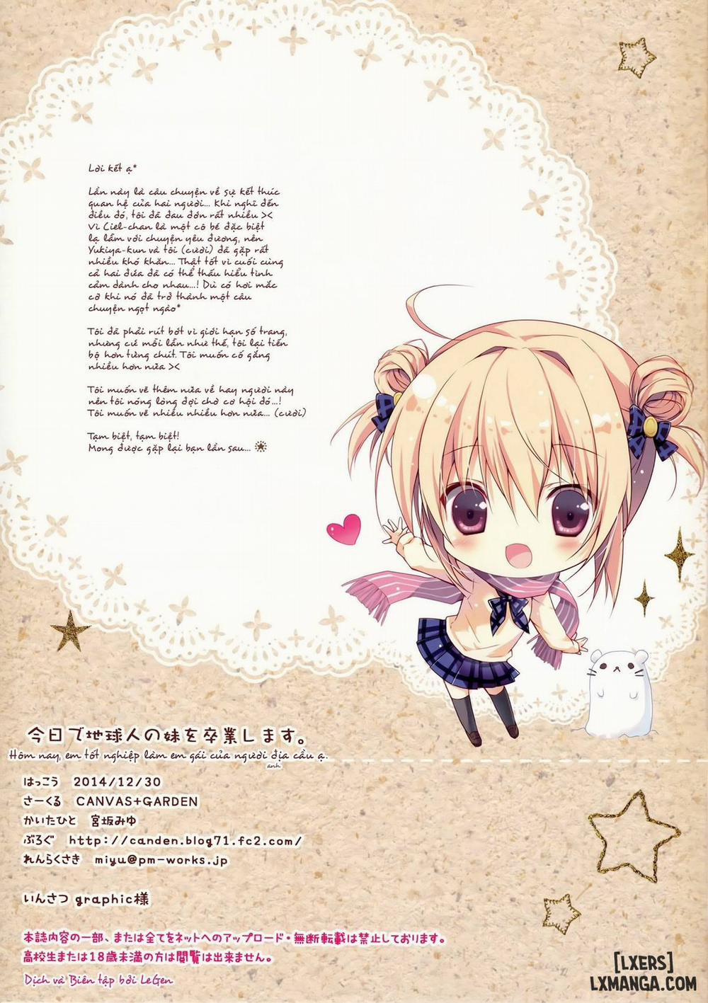 Kyou de Chikyuujin no Imouto o Sotsugyou Shimasu Oneshot trang 18