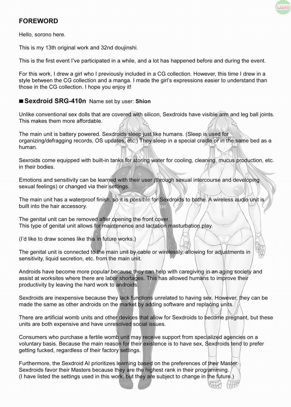 Life With a Sexdroid: Shion's Story Oneshot trang 2