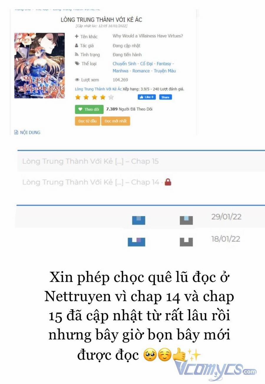 Lòng Trung Thành Với Kẻ Ác 14 trang 1