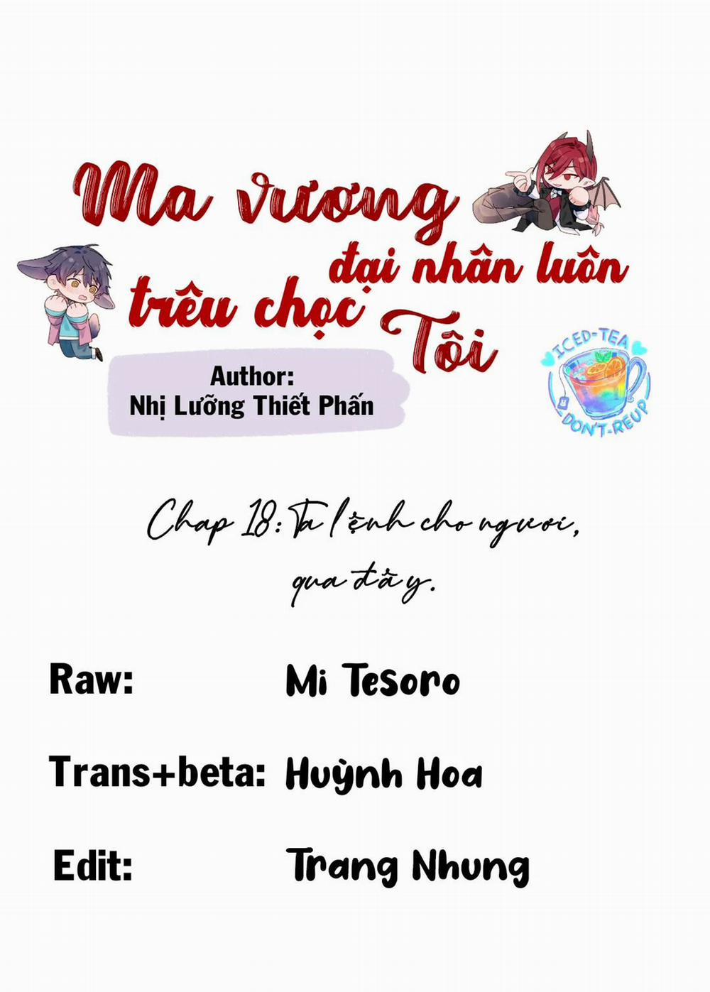 Ma Vương Đại Nhân Luôn Trêu Chọc Tôi 18 trang 0