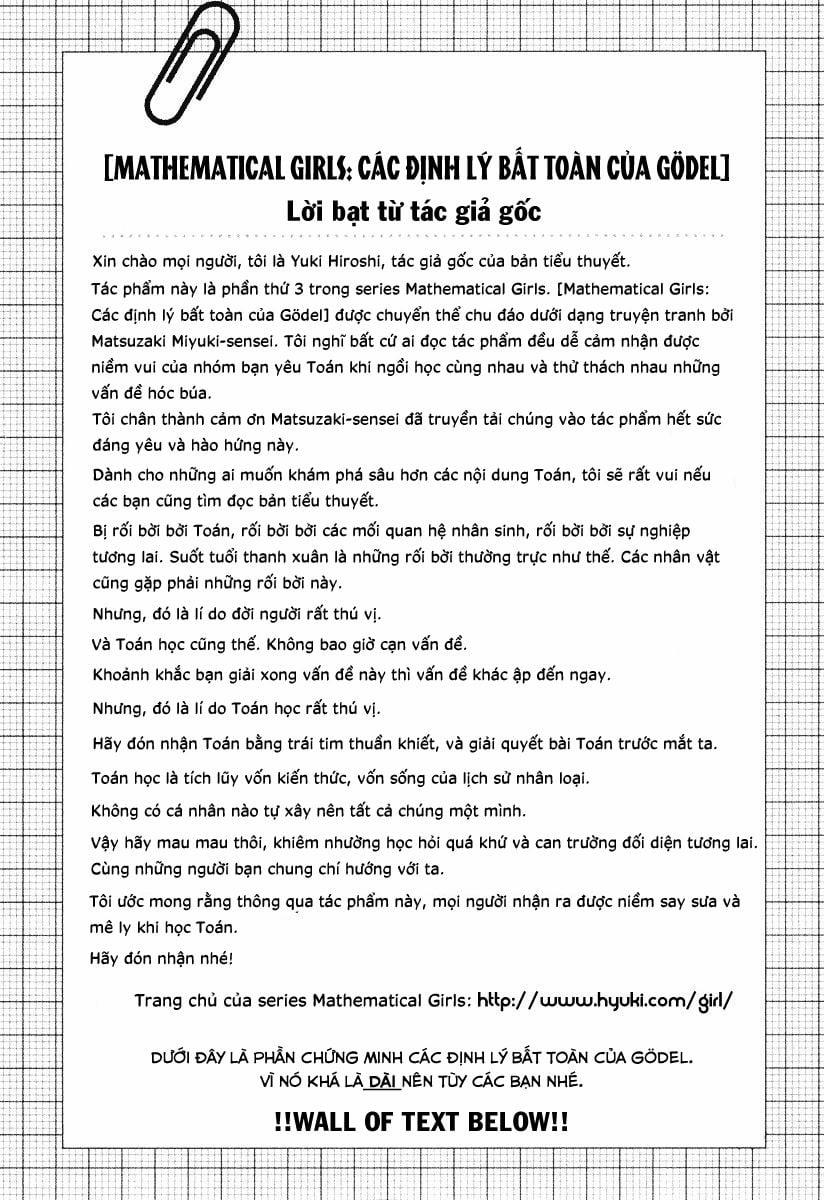 Mathematical Girls: Các Định Lý Bất Toàn Của Gödel 0 0 Quá trình sáng tác Mathematical Girls trang 9