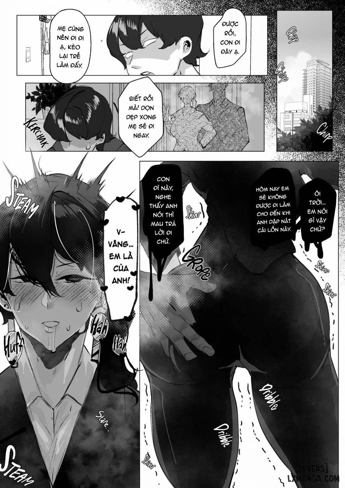 Miboujin Single Mother wa Kaisha no Joushi ni Mainichi Oneshot trang 14