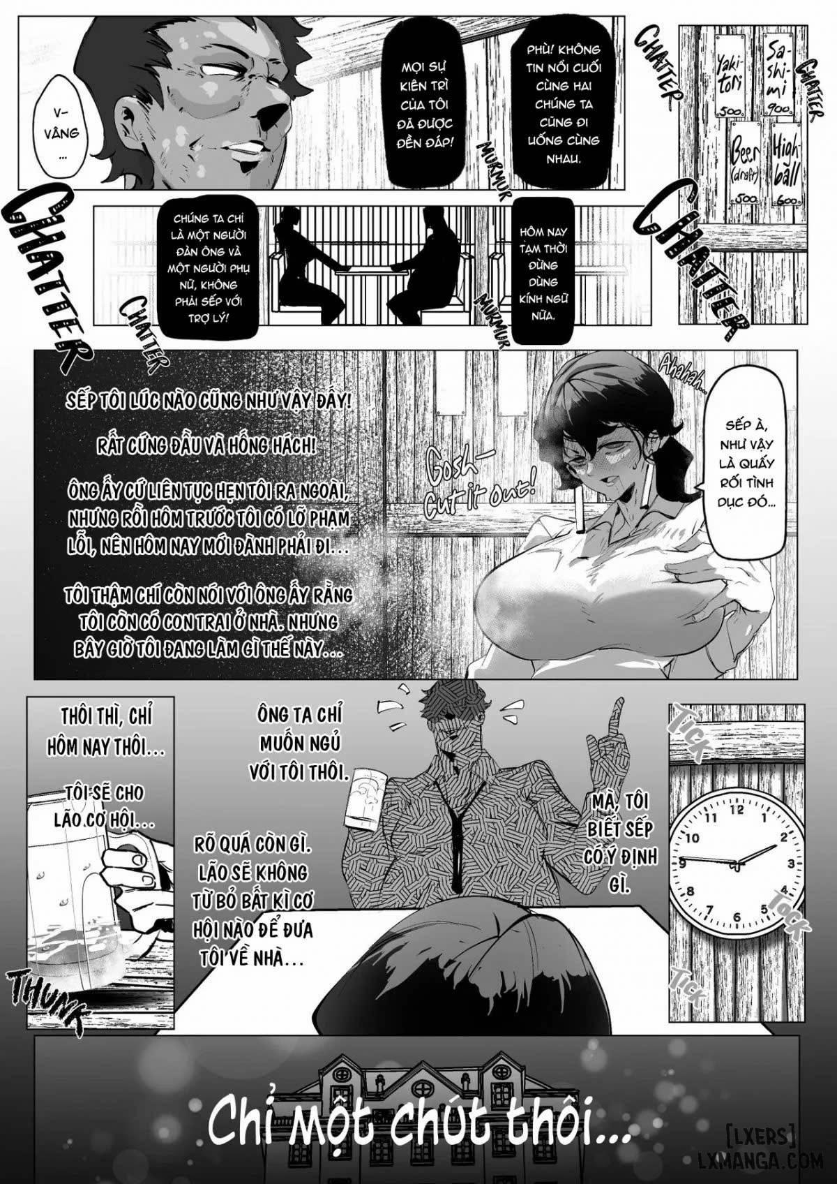 Miboujin Single Mother wa Kaisha no Joushi ni Mainichi Oneshot trang 4