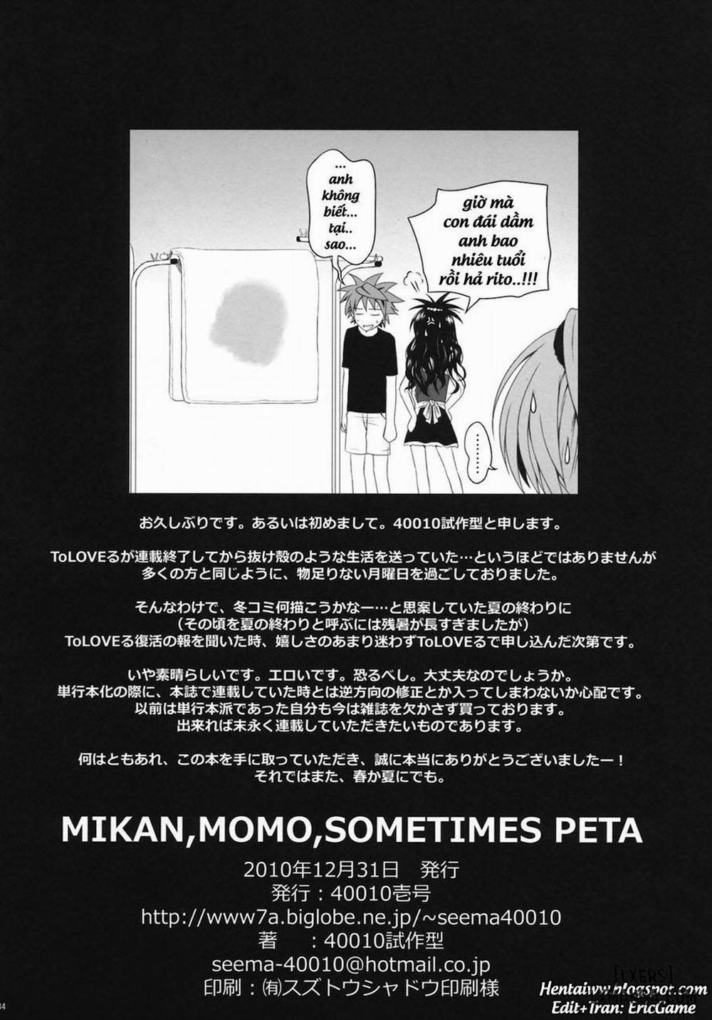 MIKAN, MOMO, SOMETIMES PETA Oneshot trang 32