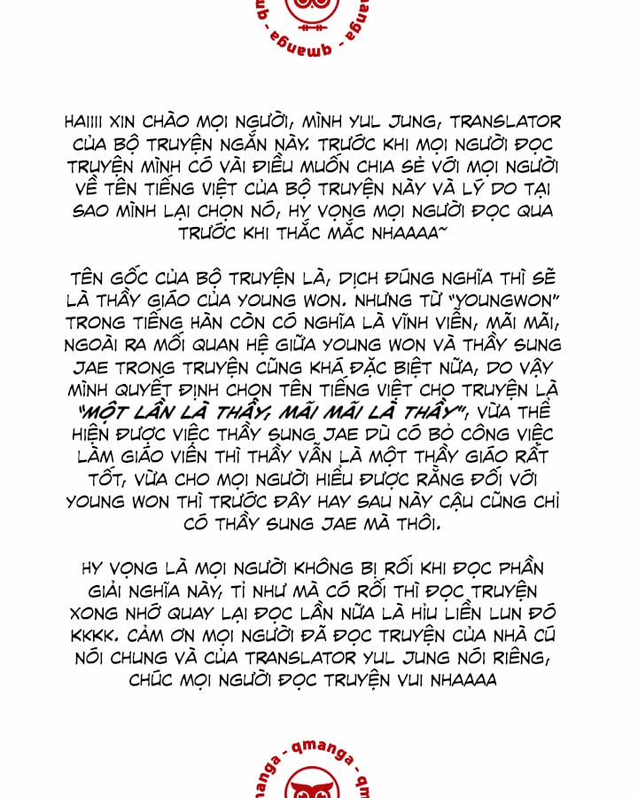 Một Lần Là Thầy, Mãi Mãi Là Thầy 1 trang 1