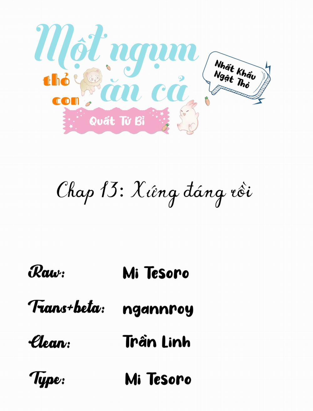 Một Ngụm Ăn Cả Thỏ Con 13 trang 0