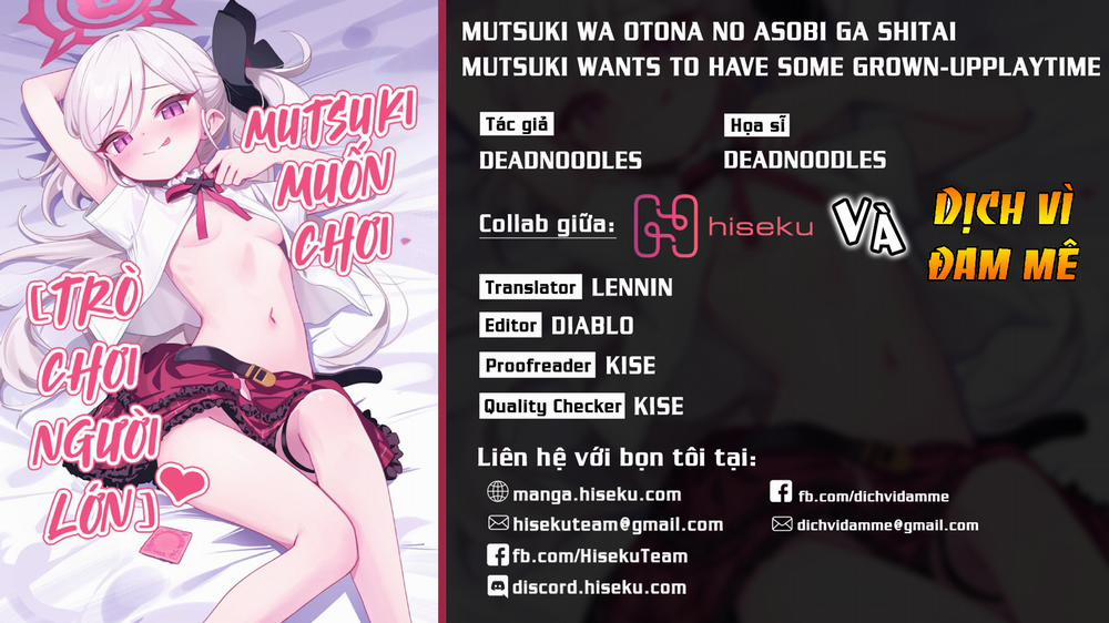 Mutsuki muốn chơi trò người nhớn Oneshot trang 0
