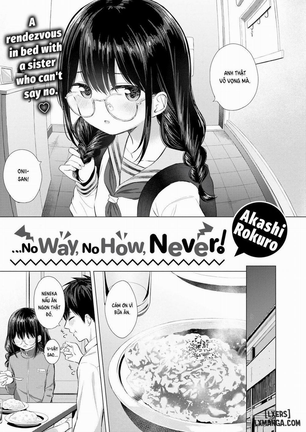 No Way, No How, Never Oneshot trang 1