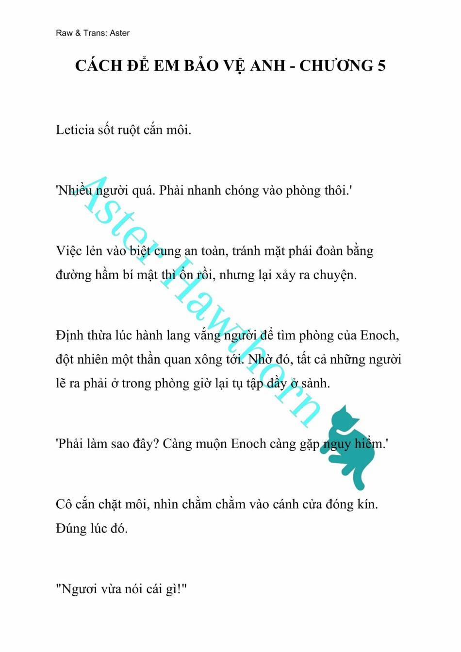 [Novel] Cách Để Em Bảo Vệ Anh 5 trang 0