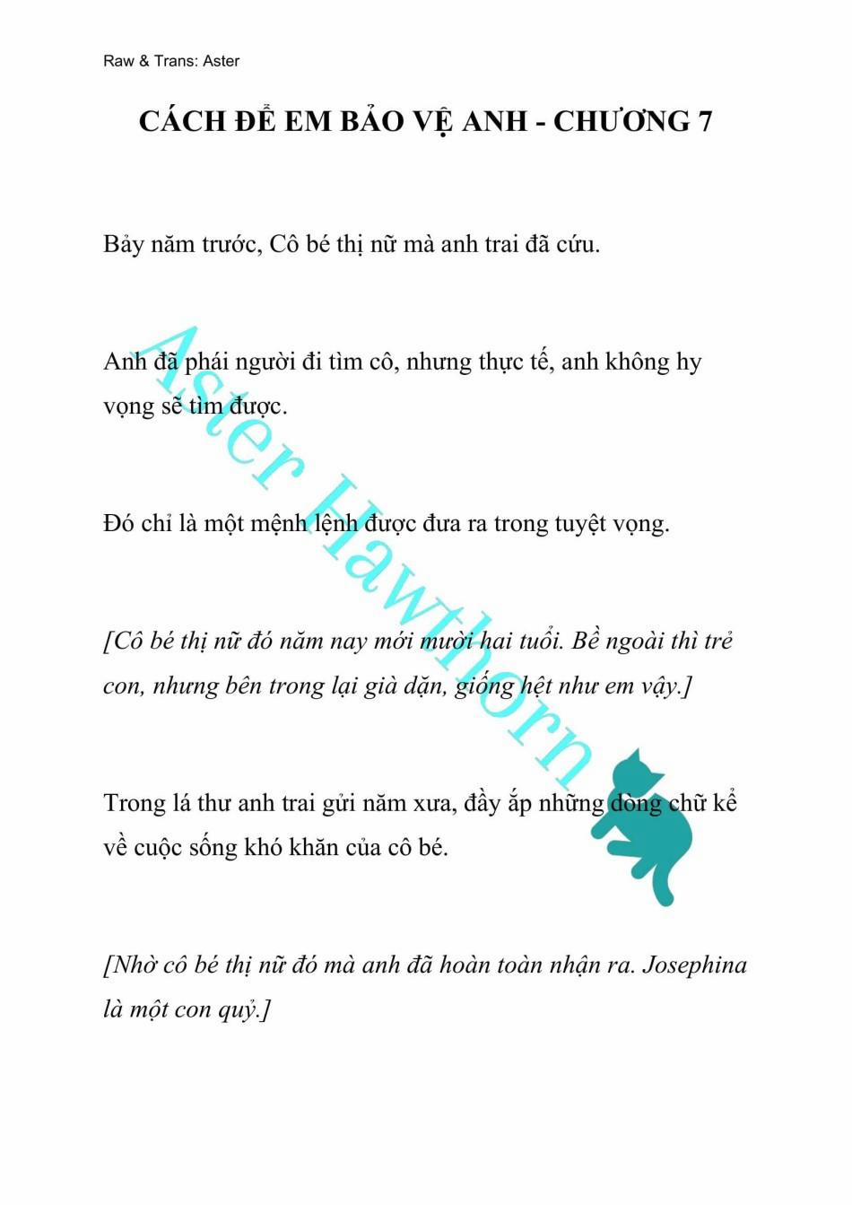 [Novel] Cách Để Em Bảo Vệ Anh 7 trang 0