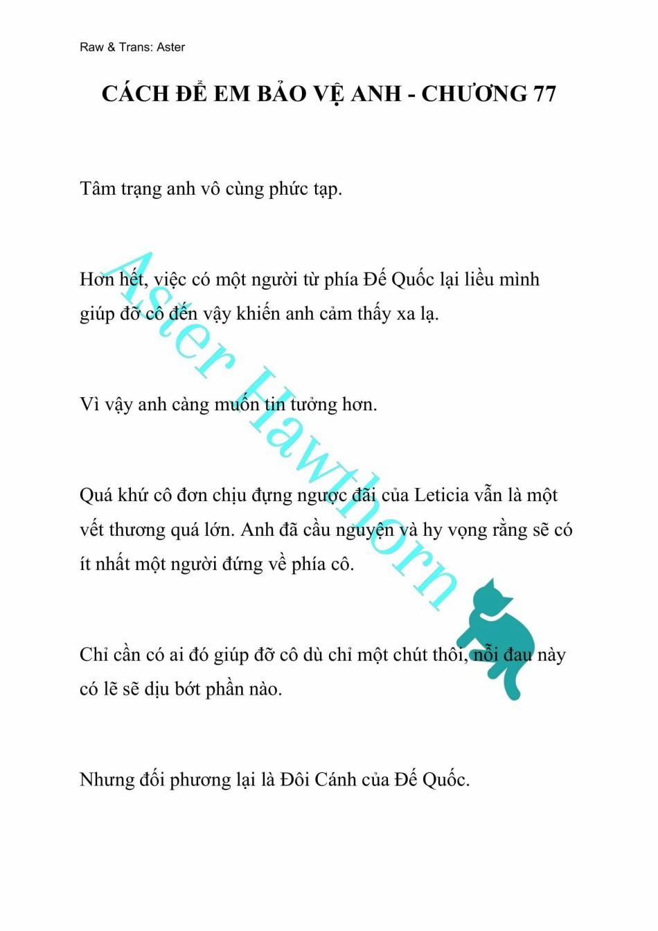 [Novel] Cách Để Em Bảo Vệ Anh 77 trang 0