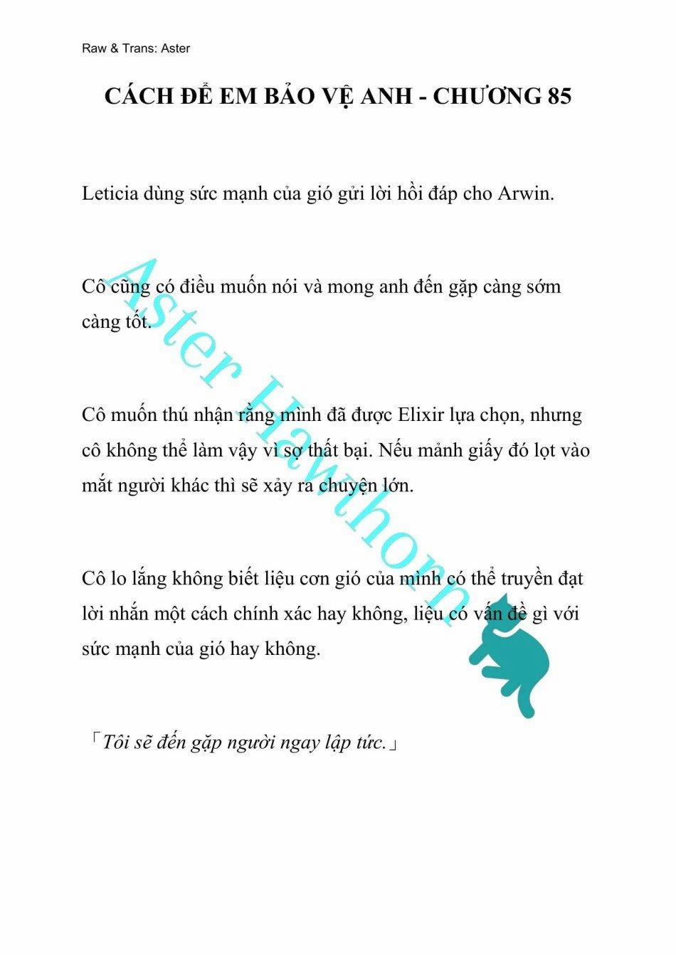 [Novel] Cách Để Em Bảo Vệ Anh 85 trang 0