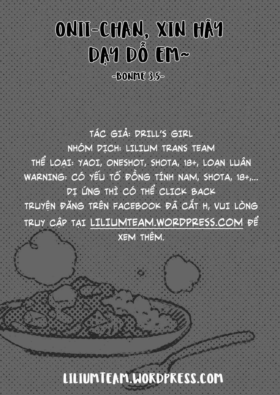 Onii-Chan, Xin Hãy Dạy Dỗ Em Bonme 3.5 1 trang 1