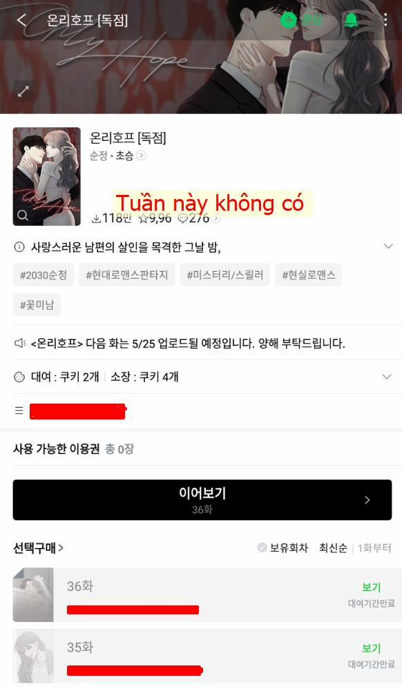 Only Hope - Hy Vọng Duy Nhất 36.3 trang 0