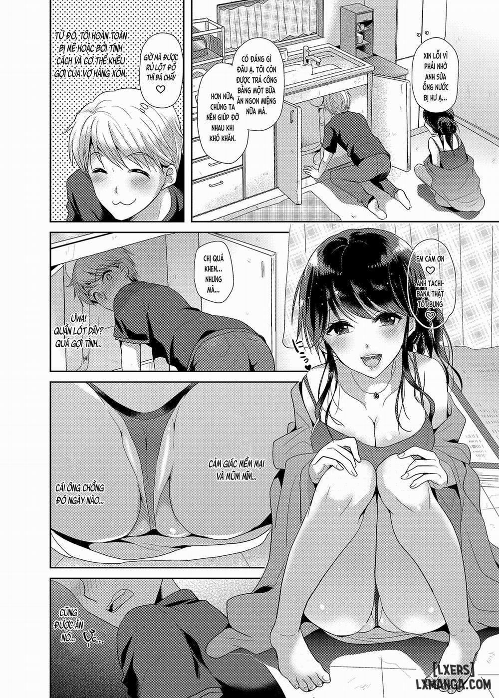 Otonari-san wa Yokkyuu Fuman na Inran Hitozuma Oneshot trang 4