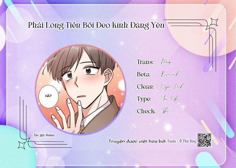 Phải Lòng Tiền Bối Đeo Kính Đáng Yêu 1 trang 0