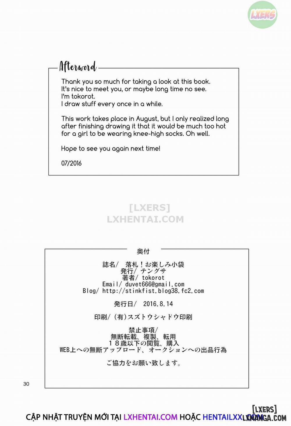 Rakusatsu! Otanoshimi Kobukuro Oneshot trang 28