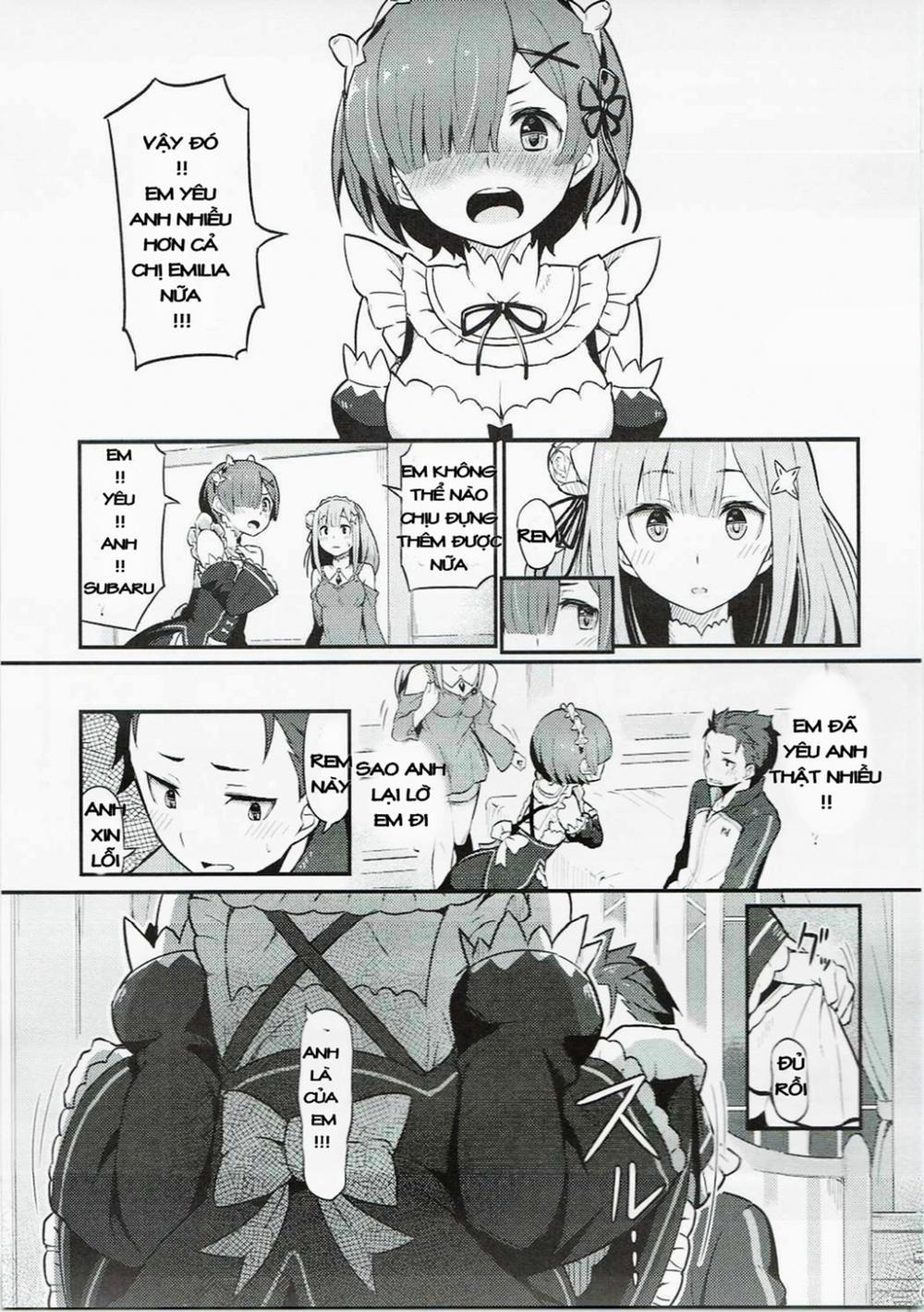Rem no Emilia Kuttsuke Daisakusen (Re:Zero kara Hajimeru Isekai Seikatsu) Oneshot trang 2